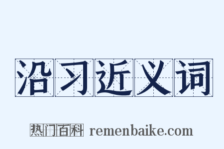 沿习近义词是什么意思的图片